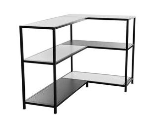 Stylish console table on white background. Interior element