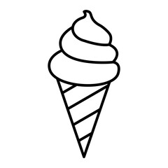  Vector Ice Cream Outline Icon Design