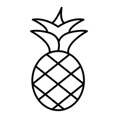 Vector Pine Apple Outline Icon Design