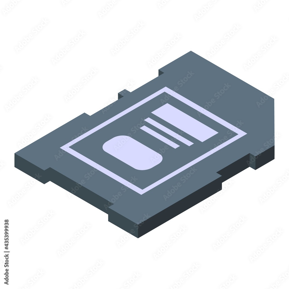 Fototapete SD card backup icon. Isometric of SD card backup vector icon for web design isolated on white background