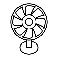 Vector Fan Outline Icon Design