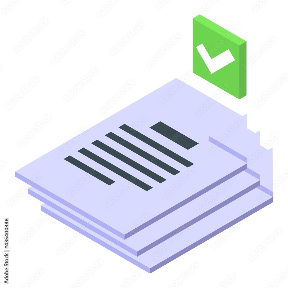 Poster documents backup icon. isometric of documents backup vector icon for web design isolated on white ba