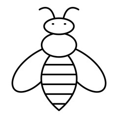 Vector Bee Outline Icon Design