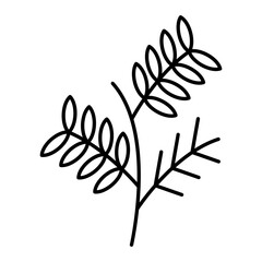 Vector Branch Outline Icon Design