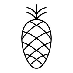Vector Pine Cone Outline Icon Design