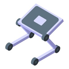 Ergonomic laptop stand icon. Isometric of Ergonomic laptop stand vector icon for web design isolated on white background