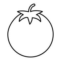 Vector Tomato Outline Icon Design