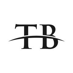 TB initial swoosh horizon, letter logo designs vector