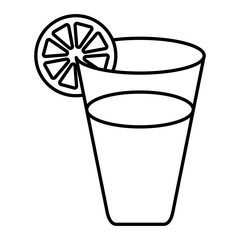 Vector Lemonade Outline Icon Design