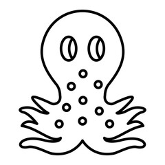  Vector Octopus Outline Icon Design