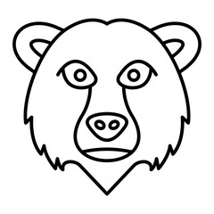 Fototapeta premium Vector Bear Outline Icon Design