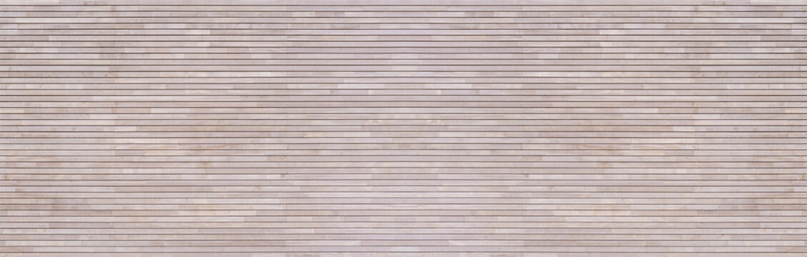 Holz Panorama Hintergrund - neue moderne Fassade aus hellen horizontalen Latten