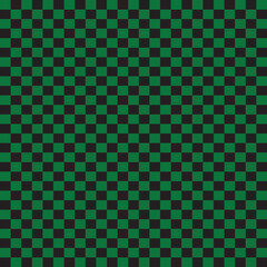 Abstract background. Green and black seamless square size checkered pattern. 
Simple pattern. Vector illustration