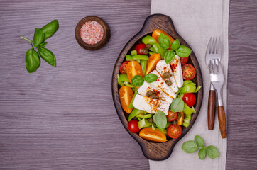 Salad of fresh vegetables.