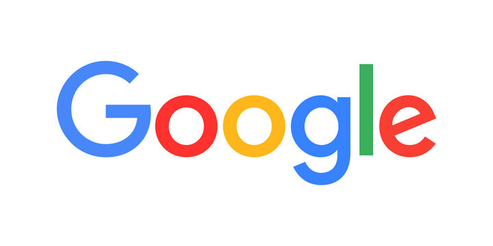 Google inscription logo different colors letters. Editorial image. VINNITSIA, UKRAINE. MAY 20, 2021.