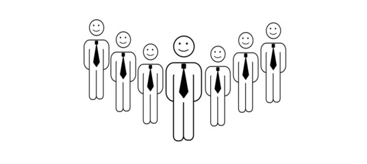 leadership, entrepreneur, business concept, corporate employee competition, team of professionals, crowd icon