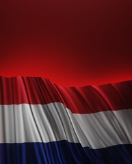 Abstract Netherlands Flag 3D Render (3D Artwork)