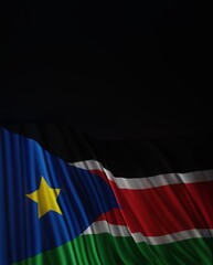 Abstract South Sudan Flag 3D Render (3D Artwork)