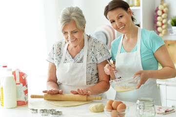 Beautiful women baking