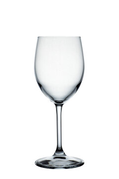 Empty wine glass isolated on white background with clipping path.Studio shot
