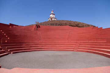 campo de lucha canaria de la frontera, en el hierro, islas canarias