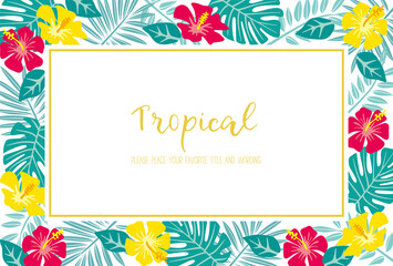 トロピカルモチーフのフレーム素材 © TAKAO