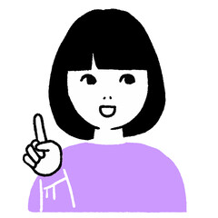 笑顔の女性のアイコン