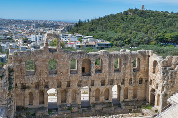 Fototapeta premium The theater of Herodion Atticus under the ruins of Acropolis, Athens, Greece.