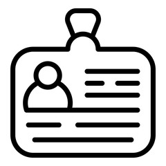 Obraz premium Student badge icon. Outline Student badge vector icon for web design isolated on white background