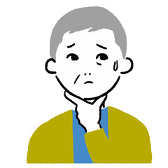 困った顔の男性のアイコン