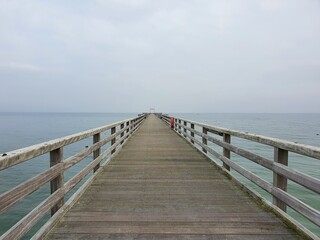Fototapeta premium wooden bridge over the sea