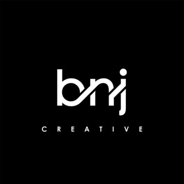 BNJ Letter Initial Logo Design Template Vector Illustration