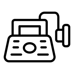 Clinical defibrillator icon. Outline Clinical defibrillator vector icon for web design isolated on white background