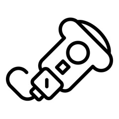 Body ultrasound icon. Outline Body ultrasound vector icon for web design isolated on white background