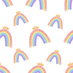 A Boho rainbow. For fabrics, children's rooms, toys, prints, etc. Seamless background.