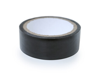 Insulating tape black isolated on white background