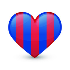 Heart Barcelona Emoji Icon Sport  Object Symbol Gradient Vector Art Design Cartoon Isolated Background.