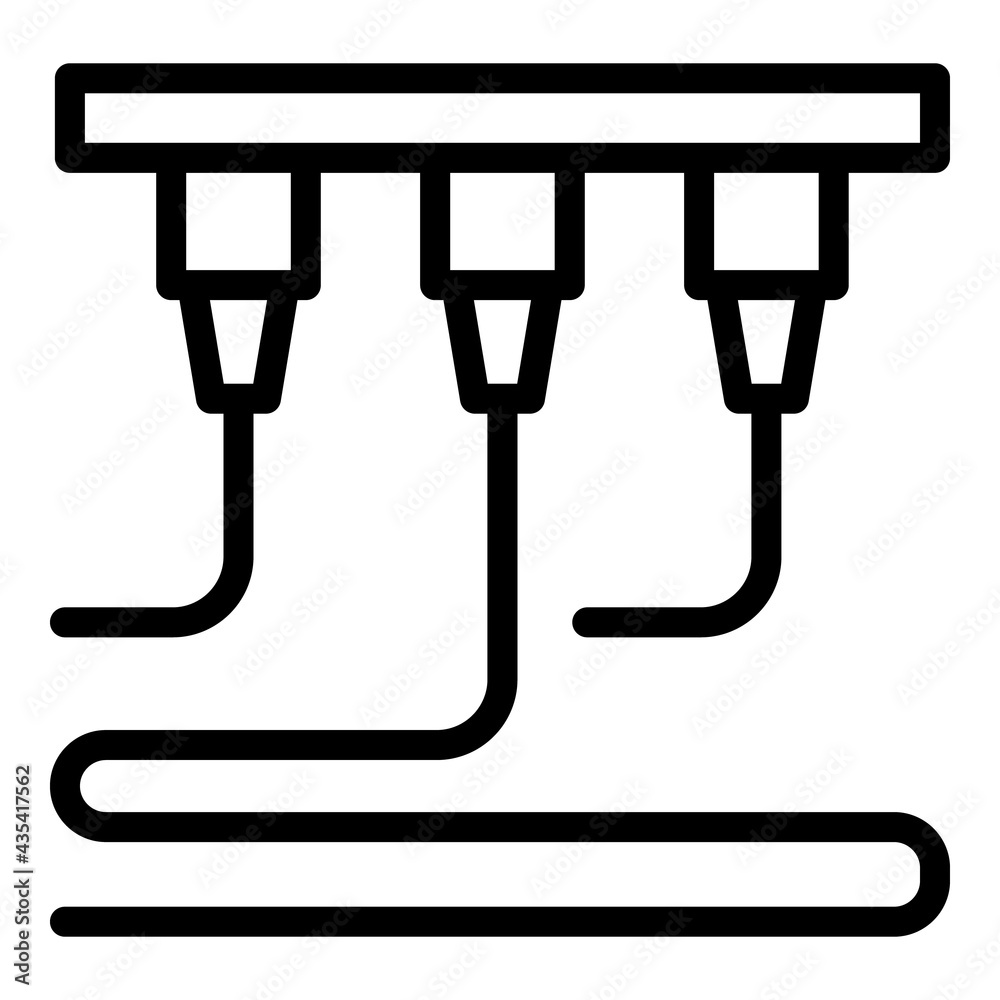 Poster bioprinting machine icon. outline bioprinting machine vector icon for web design isolated on white b