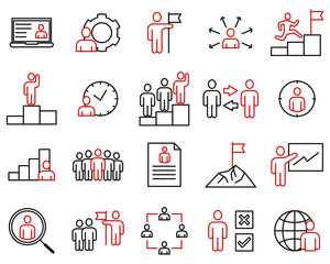 Business People set icon symbol template for graphic and web design collection logo vector illustration