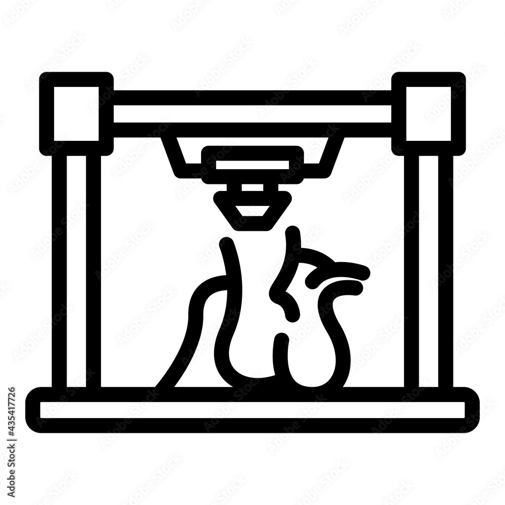 Poster future bioprinting icon. outline future bioprinting vector icon for web design isolated on white bac