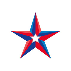 Fototapeta premium star with american flag color