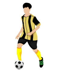 isolated football player on white background vector design