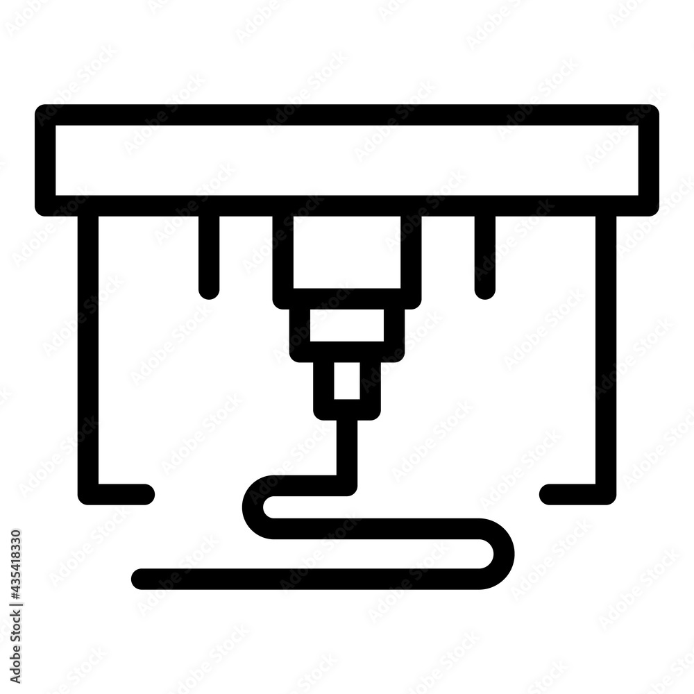 Poster prototype bioprinting icon. outline prototype bioprinting vector icon for web design isolated on whi