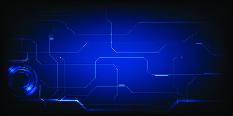 Hi tech digital abstract dark blue technology background.Futuristic modern tech concept.Vector illustrations.