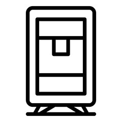 Portable aqua cooler icon. Outline Portable aqua cooler vector icon for web design isolated on white background