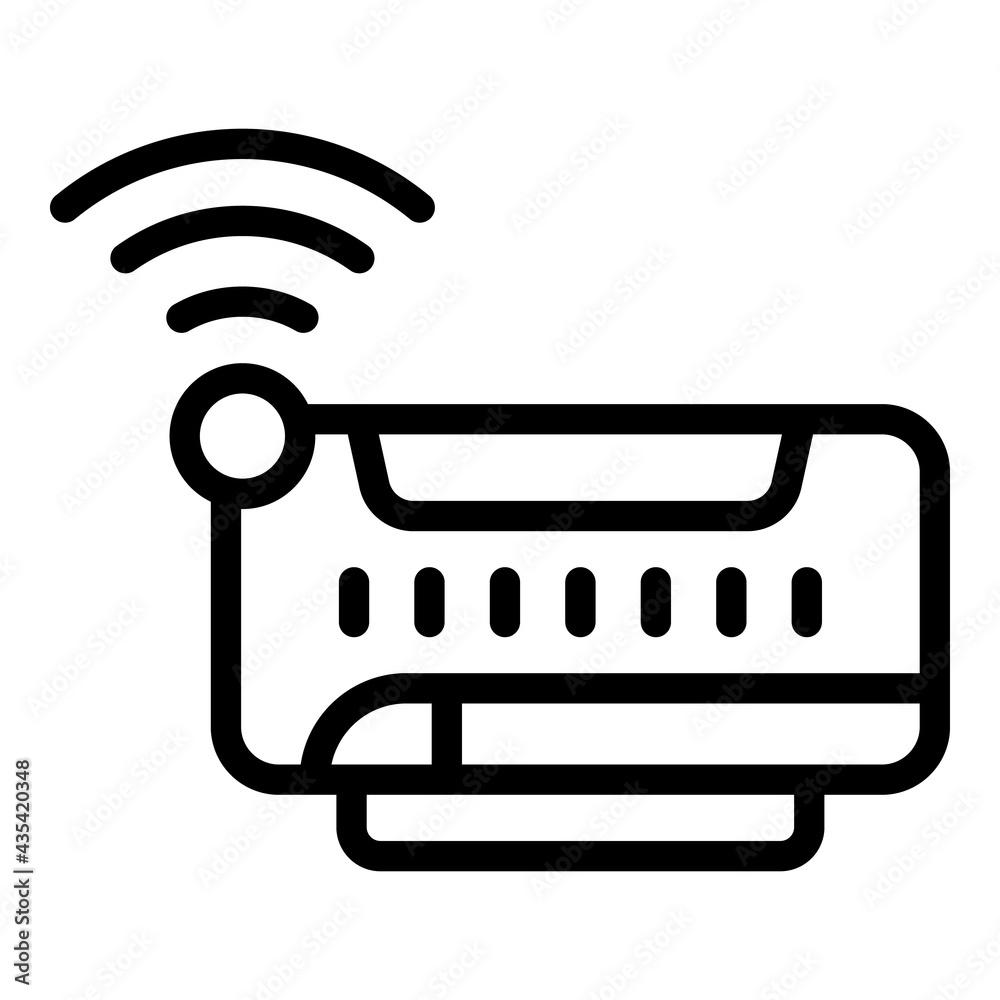 Poster wifi router icon. outline wifi router vector icon for web design isolated on white background