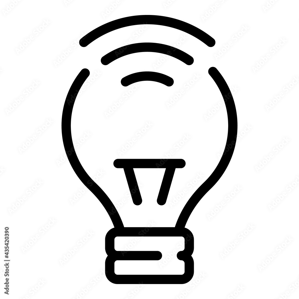 Poster bulb sensor icon. outline bulb sensor vector icon for web design isolated on white background