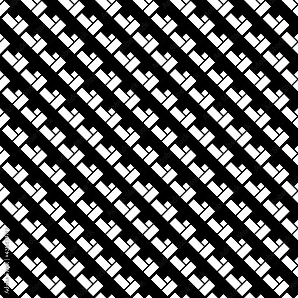 Aufkleber diagonal mosaic blocks. vector seamless diagonal monochrome blocks or bricks.