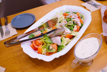 chicken and salad