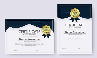 abstract certificate award template